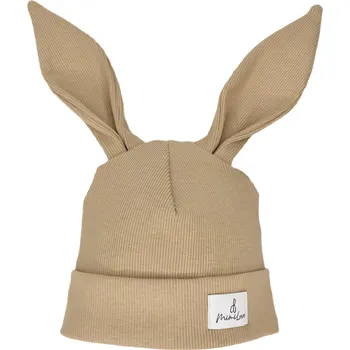 Kojenecká čepice Mimilove Přechodová čepice KRÁLÍČEK 0-6m. Camel