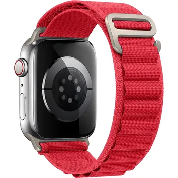 Řemínek na hodinky AW Alpský tah - řemínek na Apple Watch - Červený Šířka uchycení řemínku: 44/45/46/49mm, Barva: Červený IR-AWGW-0103