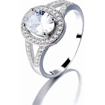 Prsten Stříbrný prsten MARINA čirý kámen osázený zirkony Velikost:8 (EU: 57-58) Ag/; ≤2,95 g 10070_8