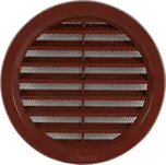 Kruhová větrací mřížka se síťovinou - HNĚDÁ 100 mm - VM 100 H