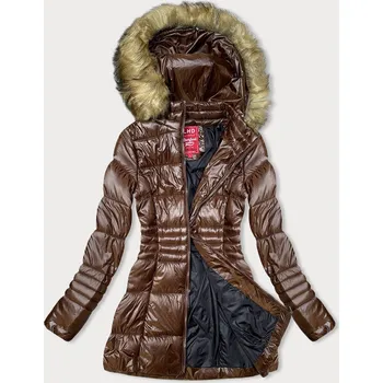 Hnědá dámská prošívaná bunda pro přechodné období (2M-052) odstíny hnědé M (38)