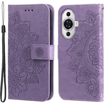 Pouzdro na mobilní telefon Mandala knížkové pouzdro na Huawei Nova 11 - fialové