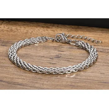 Náramek B-TOP Pánský síťovaný nerezový náramek Rio