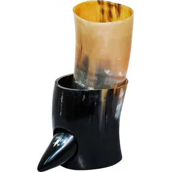 House of Warfare Picí roh se stojánkem z pravé rohoviny, 200 ml - Outlet