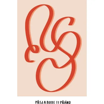 Plakát Be Nice signovaný autorský tisk Baťa - Přej a bude ti přáno S rámem (včetně zarámování)