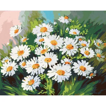 Diamondi Diamantové malování - KOPRETINY V TRÁVĚ Rozměr: 40x50 cm, Rámování: vypnuté plátno na rám