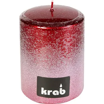 Svíčka Svíčka válec Grace 70x100 mm - metalická červená