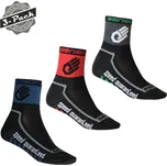 SENSOR PONOŽKY 3-PACK RACE LITE HAND černá/červená/tm.modrá /5 ponožky