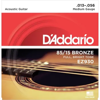 Hudební nástroj D'Addario EZ930 80/15 Bronze Medium - .013 - .056