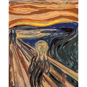 Hračka Diamondi Diamantové malování - VÝKŘIK (E. MUNCH) Rozměr: 40x50 cm, Rámování: bez rámu a bez vypnutí plátna