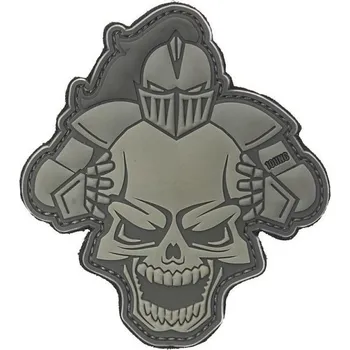Nášivka 101. INC Nášivka rytíř knight 3D PVC šedá