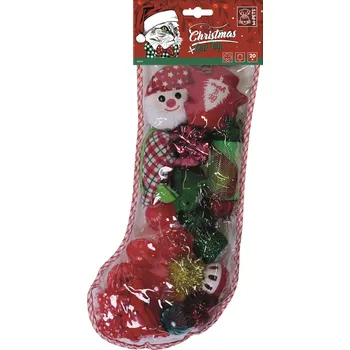 Hračka pro kočku M-Pets Xmas Cat mix v punčoše