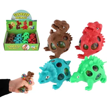 POP IT Teddies Dinosaurus antistresový mačkací sliz 7x5cm 4 barvy