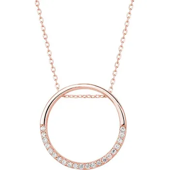 Řetízek Olivie Stříbrný náhrdelník KRUH ROSE 4537 Ag 925; ≤3 g.