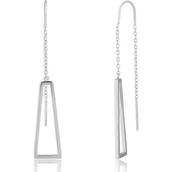 Náušnice Stříbrné protahovací geometrické náušnice