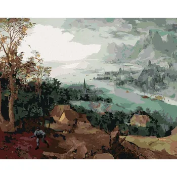 Hračka Diamondi Diamantové malování - KRAJINA S ROZSÉVAČEM (PIETER BRUEGEL) Rozměr: 40x50 cm, Rámování: bez rámu a bez vypnutí plátna