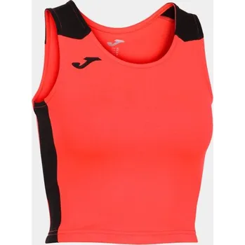 Dámské tričko Dámský/Dívčí sportovní top JOMA RECORD II TOP FLUOR CORAL BLACK Velikost: L, Barva: CORAL FLÚOR-NEGRO