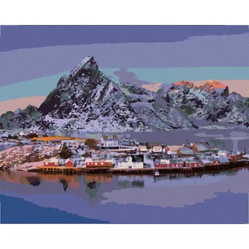 Hračka Diamondi Diamantové malování - VESNICE REINE Rozměr: 40x50 cm, Rámování: bez rámu a bez vypnutí plátna