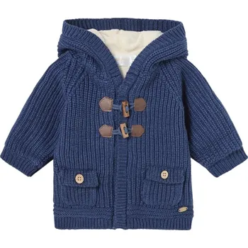 MAYORAL chlapecký svetr s kapucí tm. modrá vel. 65 cm