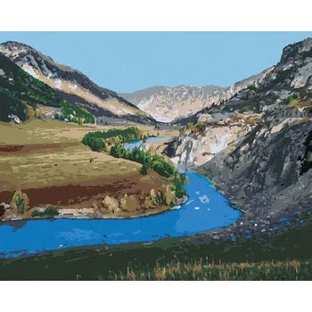 Hračka Diamondi Diamantové malování - ŘEKA KATUŇ Rozměr: 40x50 cm, Rámování: bez rámu a bez vypnutí plátna