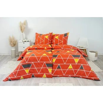 Povlečení Stanex Ložní povlečení krepové pyramidy červené (LS299) ROZMĚR: 140x220 cm + polštář (90x70 cm)