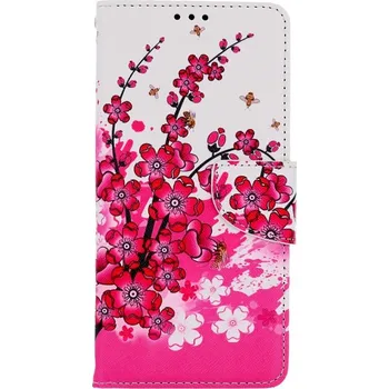 Pouzdro na mobilní telefon Pouzdro Xiaomi Redmi A1 knížkové Kytičky textil (kryt neboli obal na Xiaomi Redmi A1)