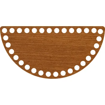 WoodenPuzzle.cz Víko na háčkování - půlkruh - ořechová lazura (různé velikosti) Velikost: 20x10 cm