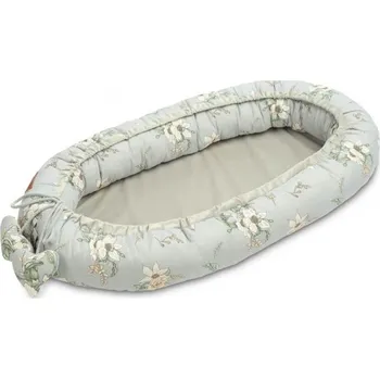 Hnízdečko pro miminko Sensillo hnízdečko pro miminko Velvet 80x45 Lilie šedá