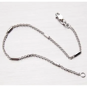 Oblečení a móda Náramek bílé zlato 585 N369-0015 délka 19 cm