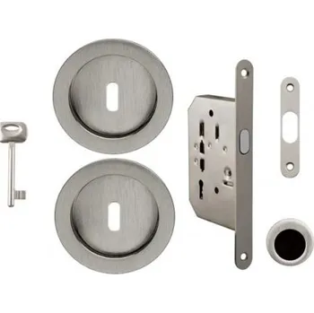 Stavební pouzdro VPD Set na posuvné dveře 372-314 BB zámek Nikl