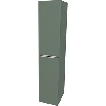 Koupelnový nábytek Mailo, koupelnová skříňka vysoká 170 cm, chrom madlo, Multidecor, Zelená Verde