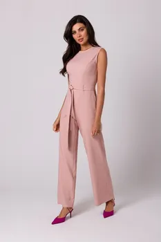 Dámský overall Letní dámský overal s kapsami a páskem BeWear růžový, EU XL i529_8645281635981276911