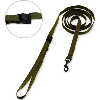 Vodítko pro psa PafDog® Posuvné nastavitelné vodítko PafDog®, 5 délek, khaki DÉLKA VODÍTKA: 2 metry