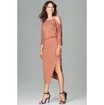 Dámské šaty K479 - Lenitif hnědá 40/L