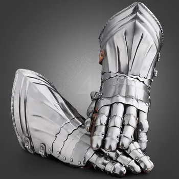 Karnevalový kostým Marshal Historical Německé prstové rukavice z leštěné oceli (1450–1500)