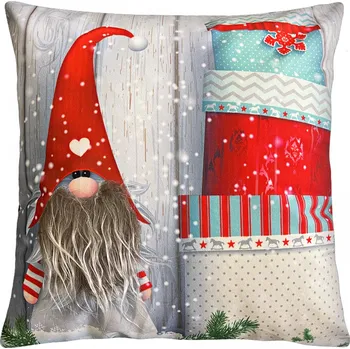 Polštář Vánoční polštář s 3D aplikací GNOM XI. 40x40 cm Mybesthome Varianta: Povlak na polštář s výplní, 40x40 cm