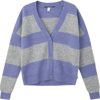 Dámský svetr QS by s.Oliver Dámský svetr / kardigan (L, šedá/lila)
