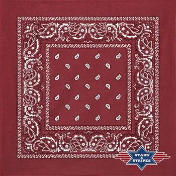 Šátek Stars and Stripes Bavlněný šátek - bandana (bordó 01)