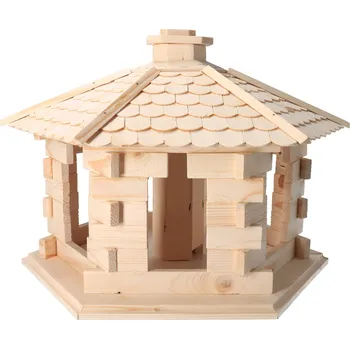 Krmítko pro ptáka ČistéDřevo Dřevěný domeček 60 x 35 x 60 cm přírodní