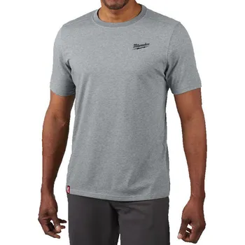 Pánské tričko Hybridní triko MILWAUKEE s krátkým rukávem – šedé - XXL