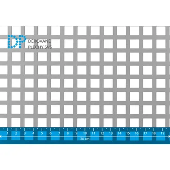 Plech Děrovaný plech Qg 10-15 nerez 1.4571, 2x1000x2000 mm