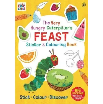 Cizojazyčná kniha Very Hungry Caterpillar''s Feast Sticker and Colouring Book - Carle, Eric