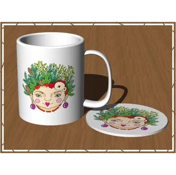 Pelisport Vánoční hrnek Zima Divoženka s filcovým podtáckem