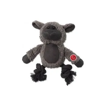 Hračka pro psa Hračka DF Snuggle mix zvířat s uzlem a pískátkem 21cm