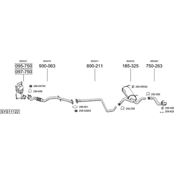 Filtr pevných částic filtr pevných částic Bosal 097-750