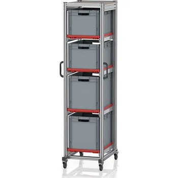 paleta Systémové přepravní podvozky pro euro přepravky 60 x 40 Výška 200 cm 71,8 x 50 x 201,1 cm - materiál: Aluminium / Stahl / Kunststoff / MPX - SE 200 644232.2