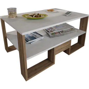 Konferenční stolek ASIR Golden bílý/ořech