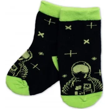 BN Dětské bavlněné ponožky Kosmonaut - černé, vel. 19/22, 19-22