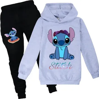 Dětská tepláková souprava - Lilo & Stitch Barva: Šedá, Velikost: 100/2-3 roky