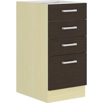 Kuchyňská dolní skříňka CHRISTO 40D-4S-BB, Dub ferrara/Legno tmavé